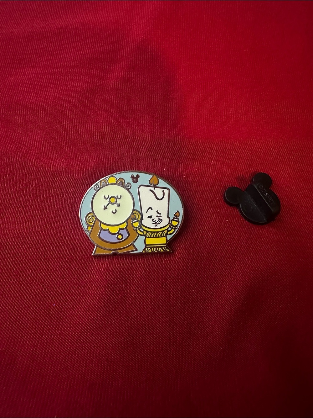 Disney Lumiere and Mrs. Potts Enamel Pin - Yellow, White, Blue, Brown